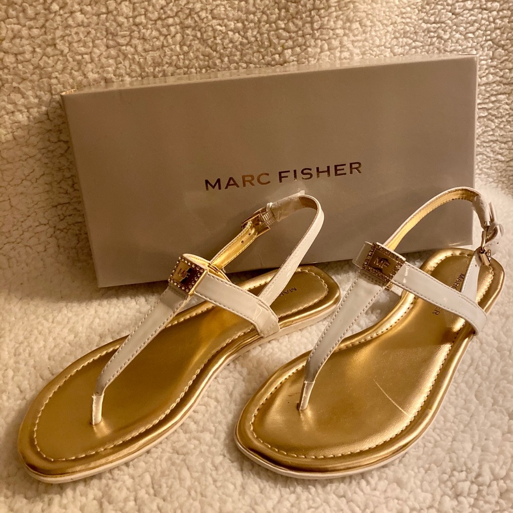 Marc Fisher Ademi White Slingback Sandal